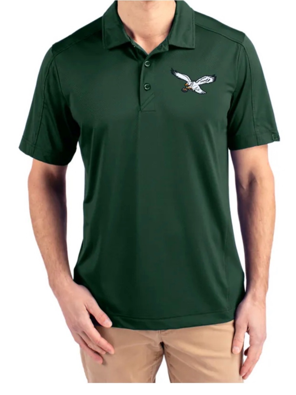 Cutter & Buck Forest Green Men's Polo with Embroidered Eagle